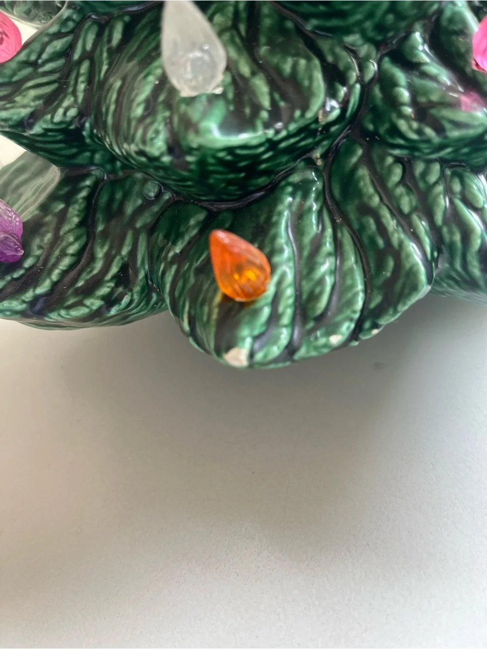 Christmas Green Lighted Ceramic Christmas Tree with Lights